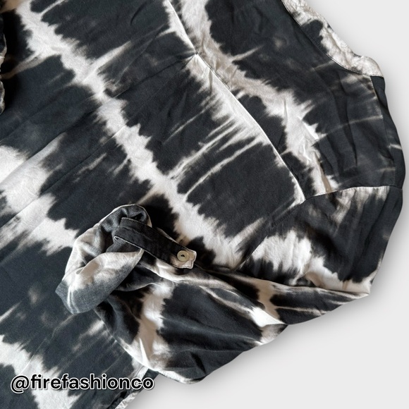 Monochrome Tie-Dye Long Sleeve Top - Picture 5 of 7